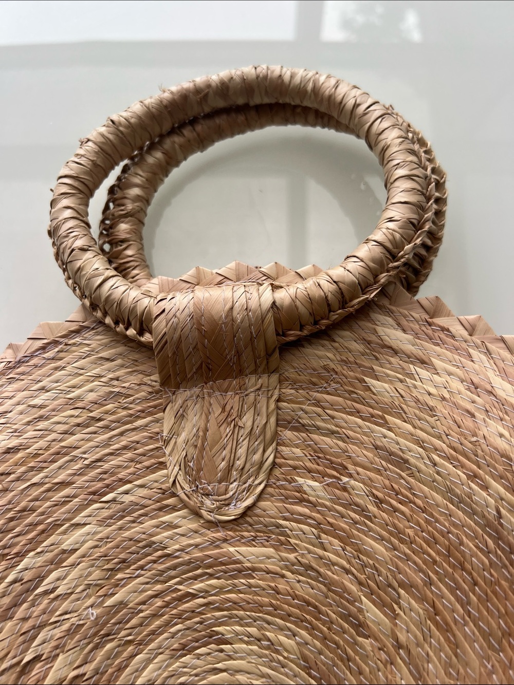 Nativa Tan Circle-Handle Tote - Picture 3 of 4